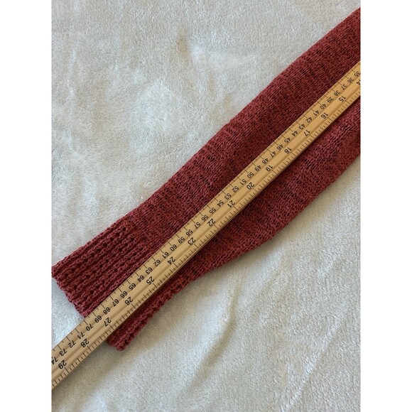 Coldwater Creek Cardigan Medium Button Textured Open Knit Autumn Fall Rust - Picture 9 of 11